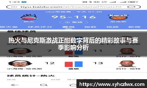 热火与尼克斯激战正酣数字背后的精彩故事与赛季影响分析